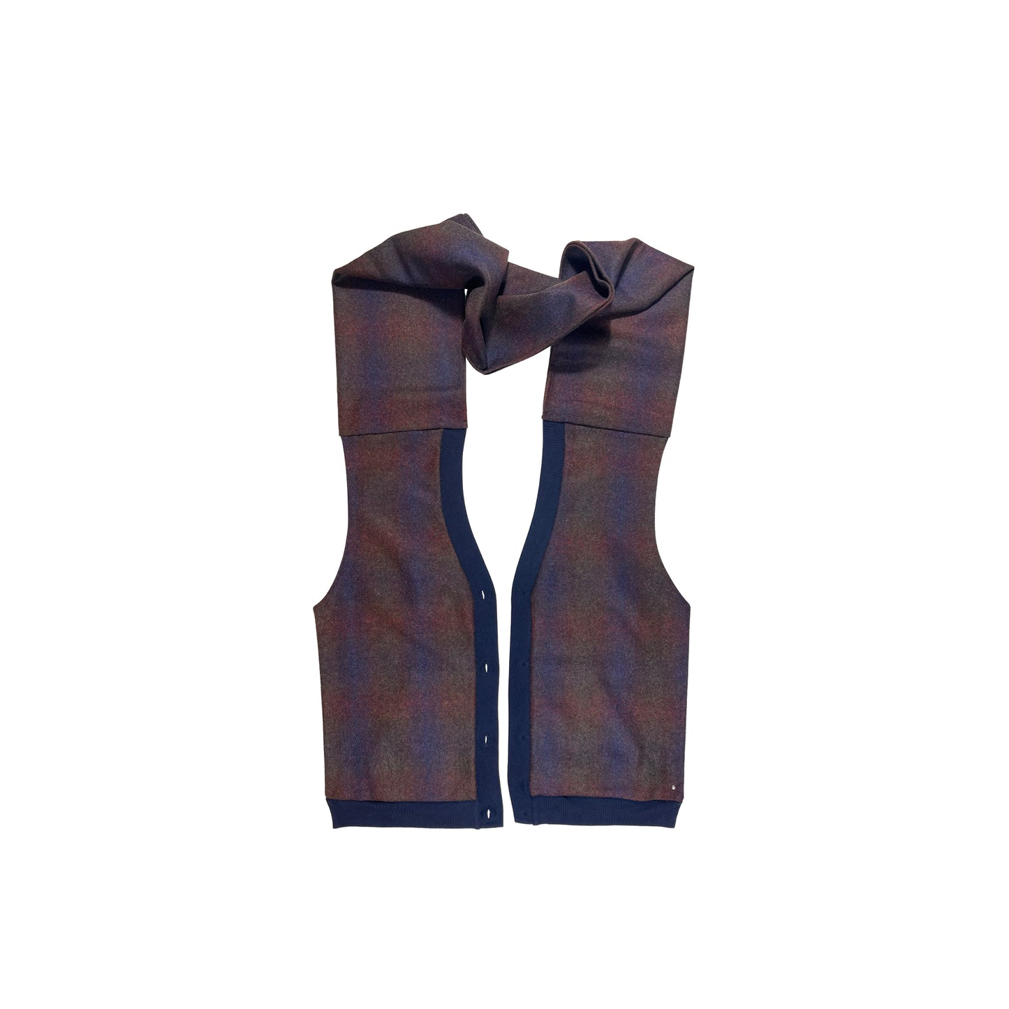 N°80 Cardiganfrontscarf Blue, Multicolorbrown