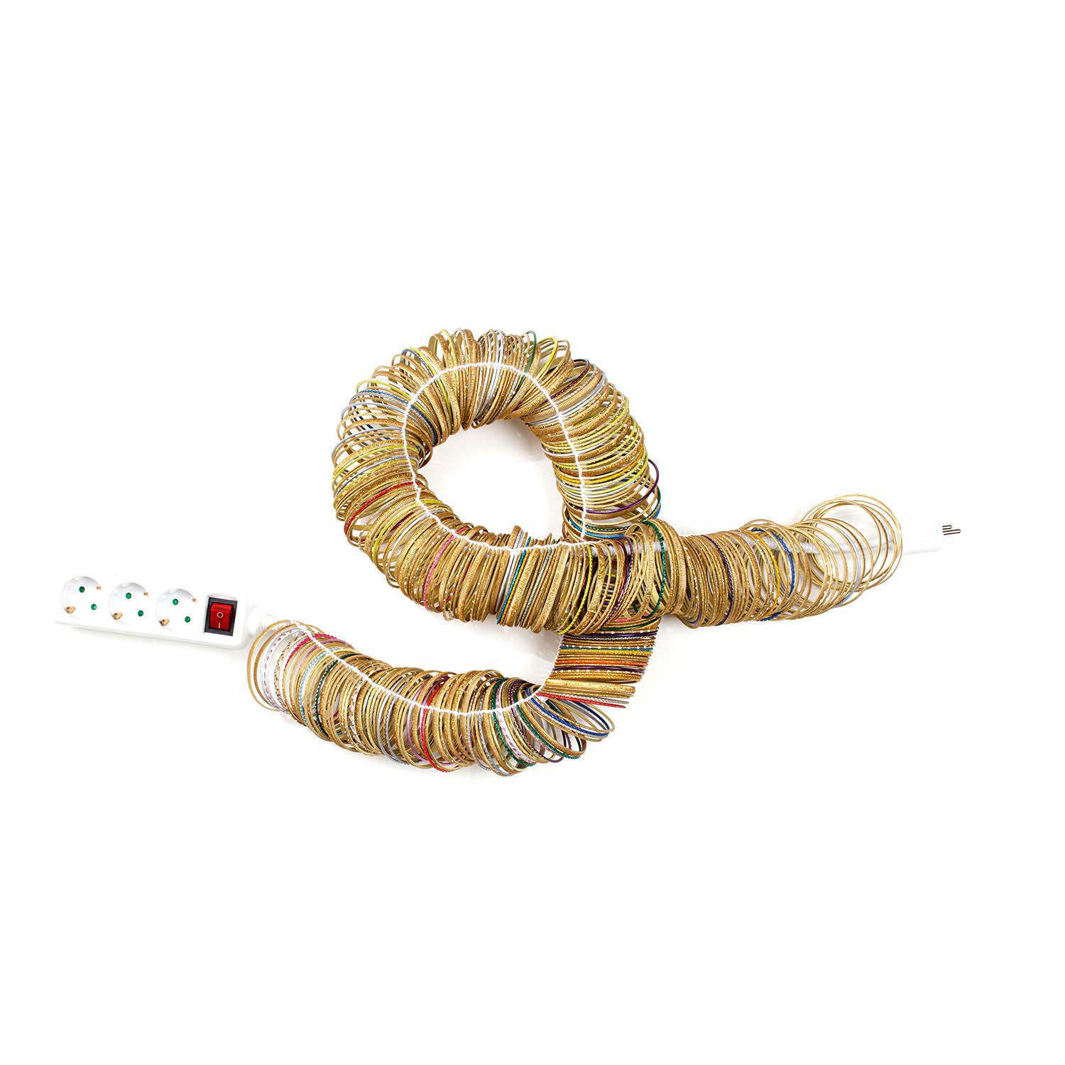 Nº26 Multiplug 1.4m Bangles White, Multicolormix