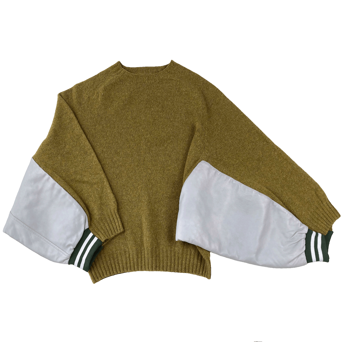 Nº65 Doublesleeves Asparagus/Light Grey