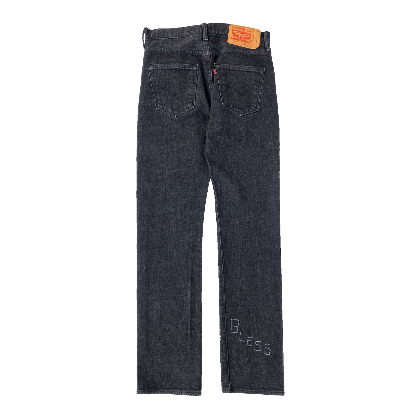 Nº74 Embroidery Jeans Vintage Levi's Black Denim / Grey
