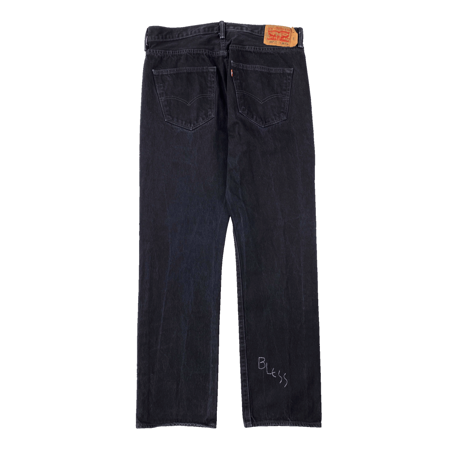 Nº74 Embroidery Jeans Vintage Levi's Black Denim / Grey