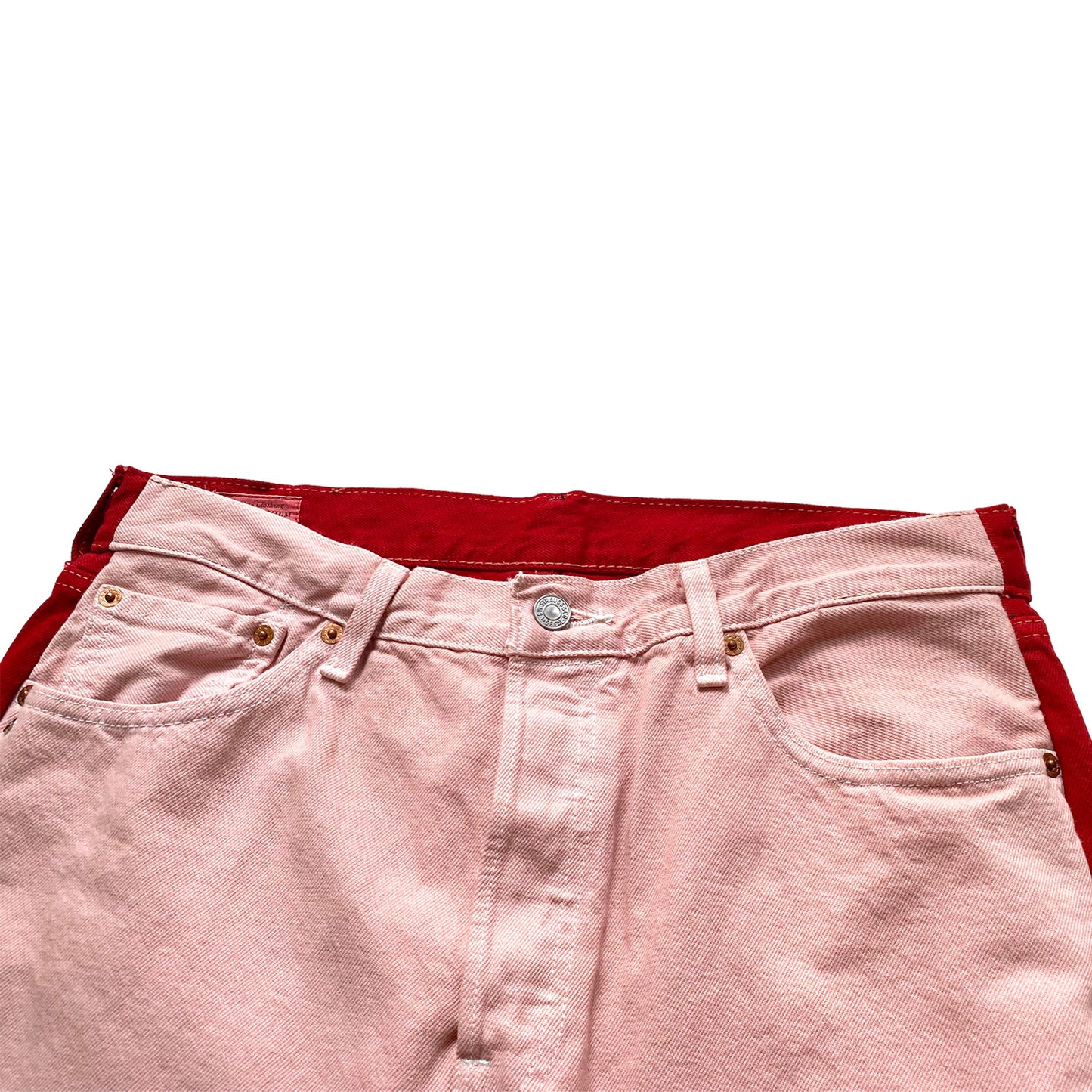 Nº73 Jeanspleatfront Rose / Red