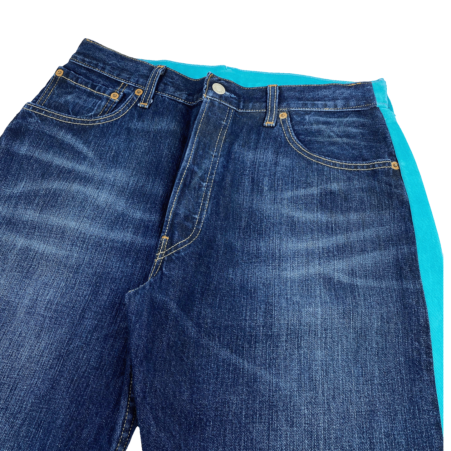 Nº67 Jeanspleatfrontshorts Turquoise / Blue