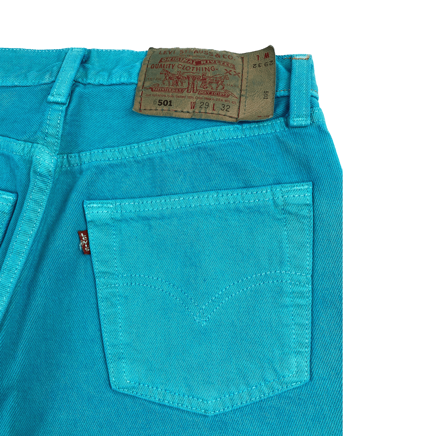 Nº67 Jeanspleatfrontshorts Turquoise / Blue