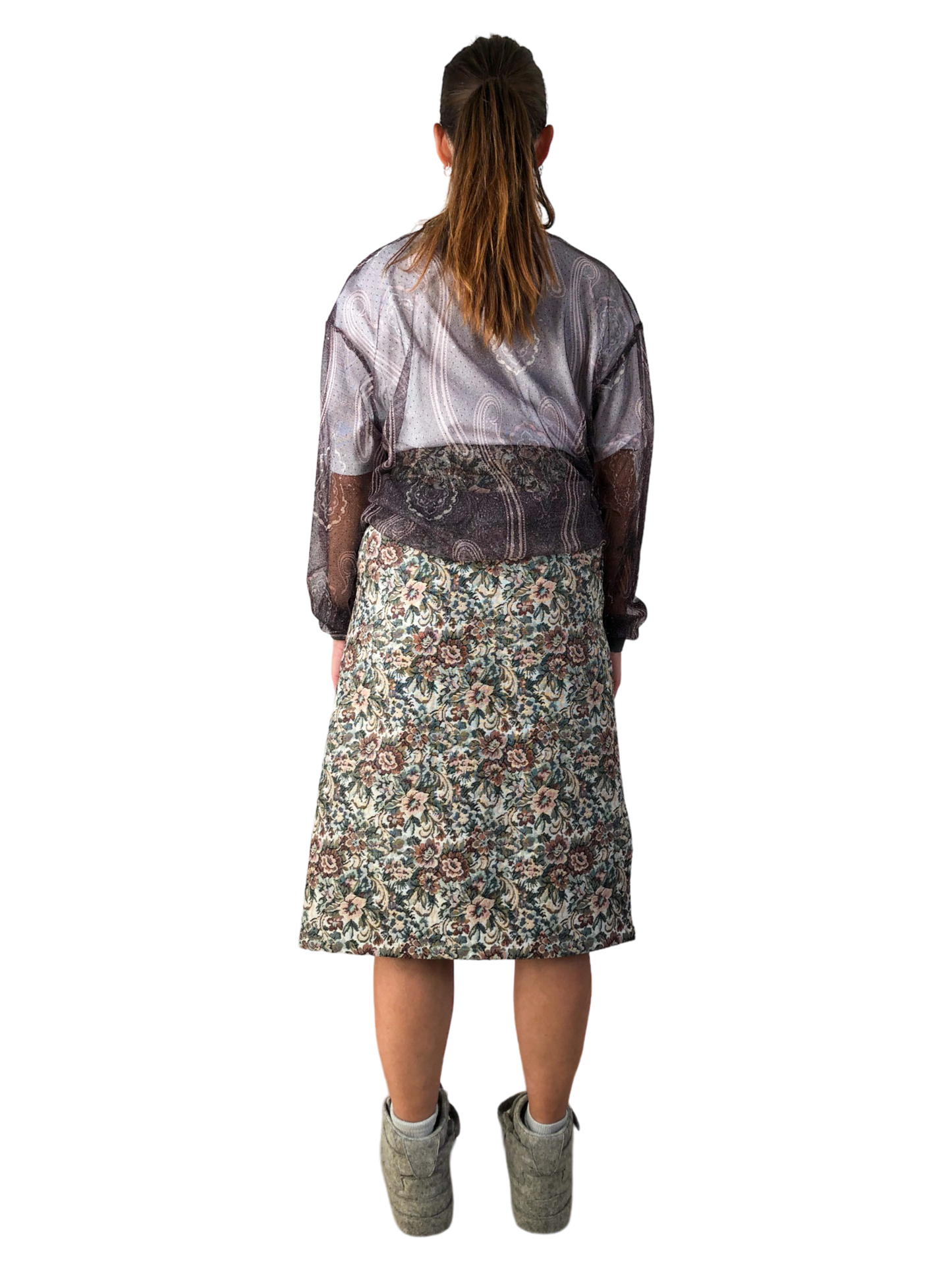 Nº74 M-Sweater Grey Paisley