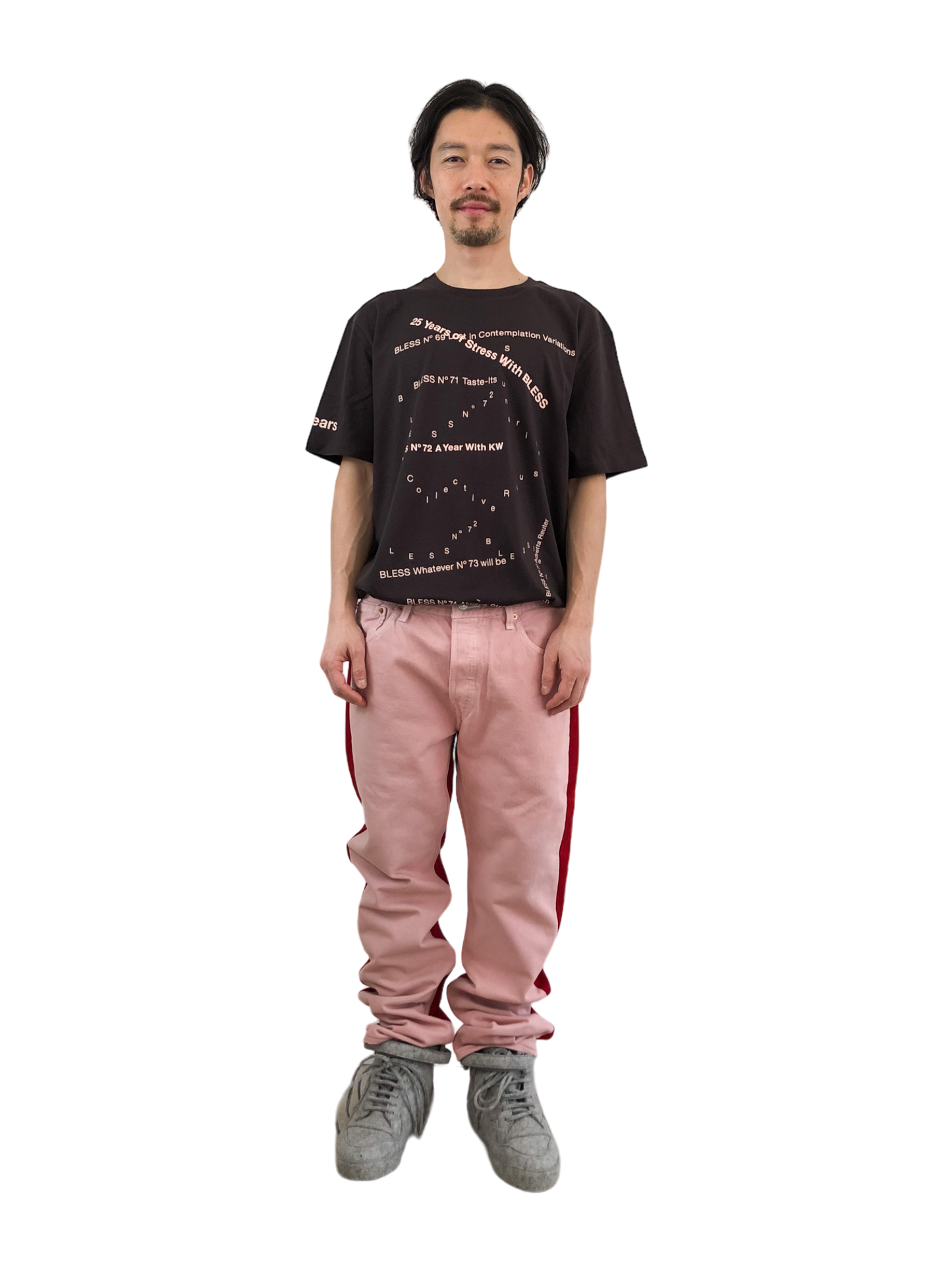 Nº73 Jeanspleatfront Rose / Red