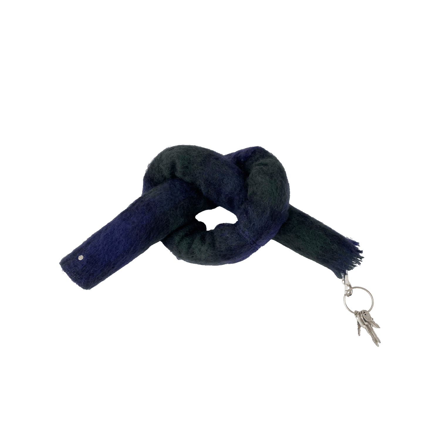Nº75 Mohairbrezel Black Green Blue Check Mohair