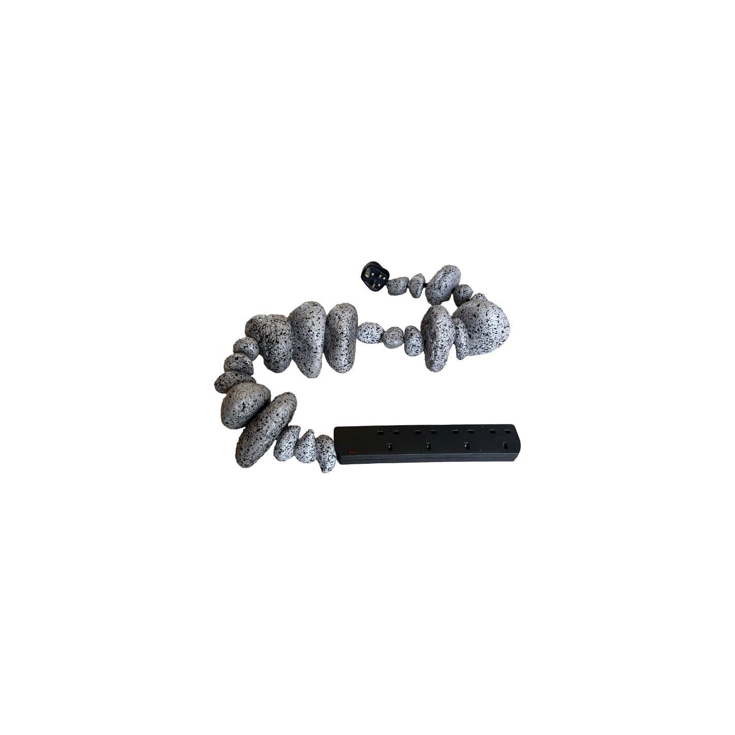 Nº26 Multiplug Artificial Stones Grey, Black 1.1m