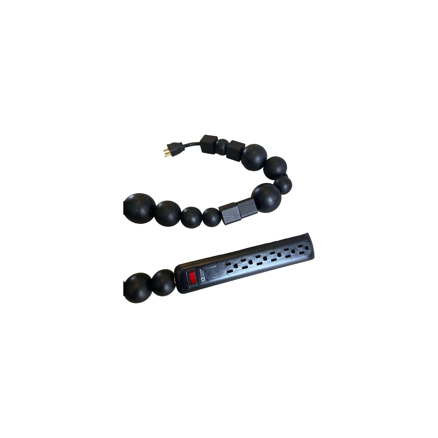 Nº26 Multiplug Black Wooden Elements 1.4m