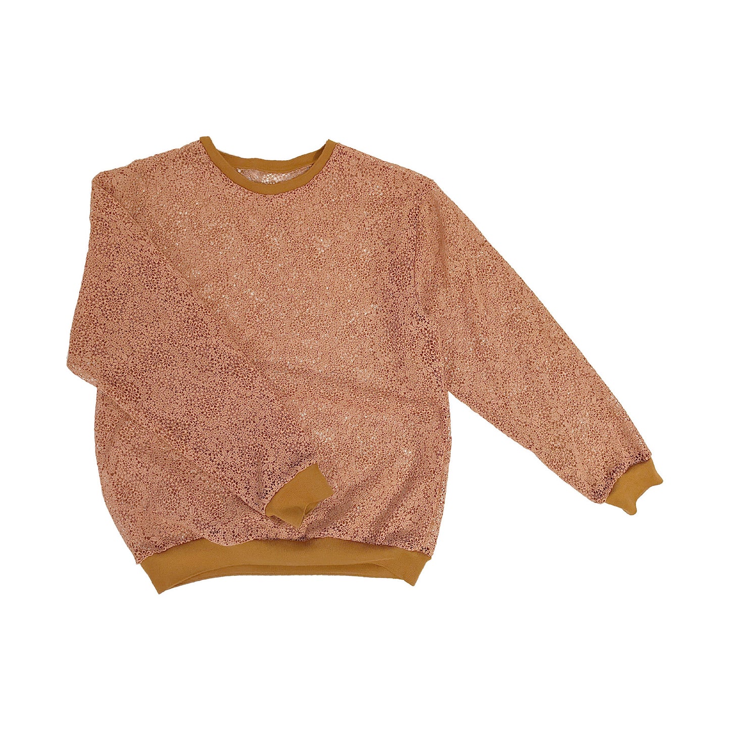 Nº74 M-Sweater Salmon Flower