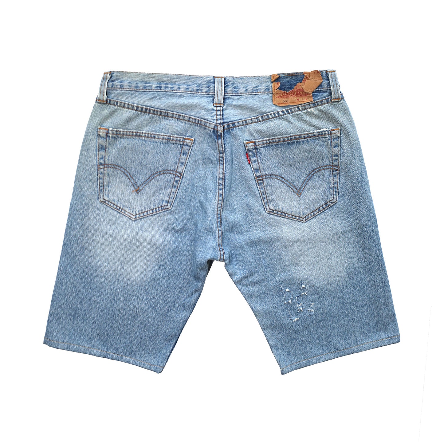 Nº74 Minimonogramm Shorts Blue Denim