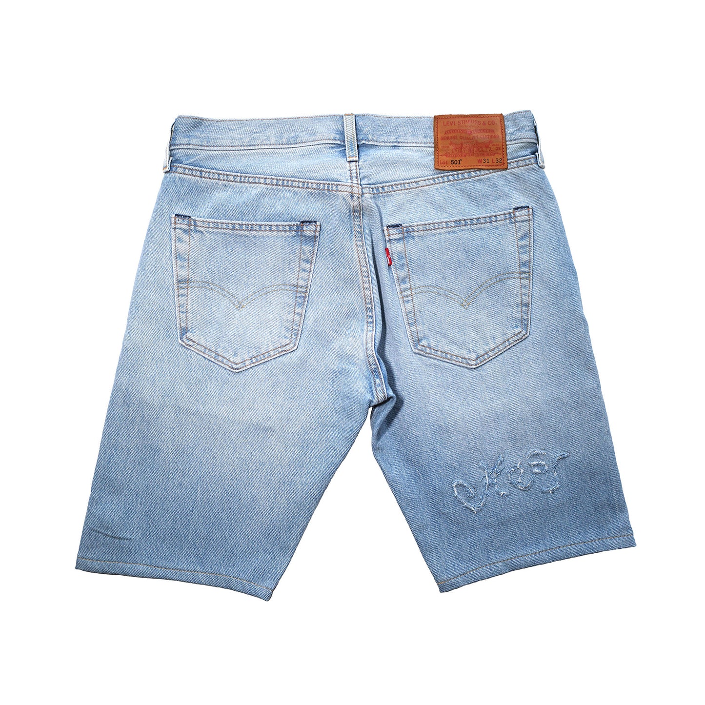 Nº74 Minimonogramm Shorts Blue Denim
