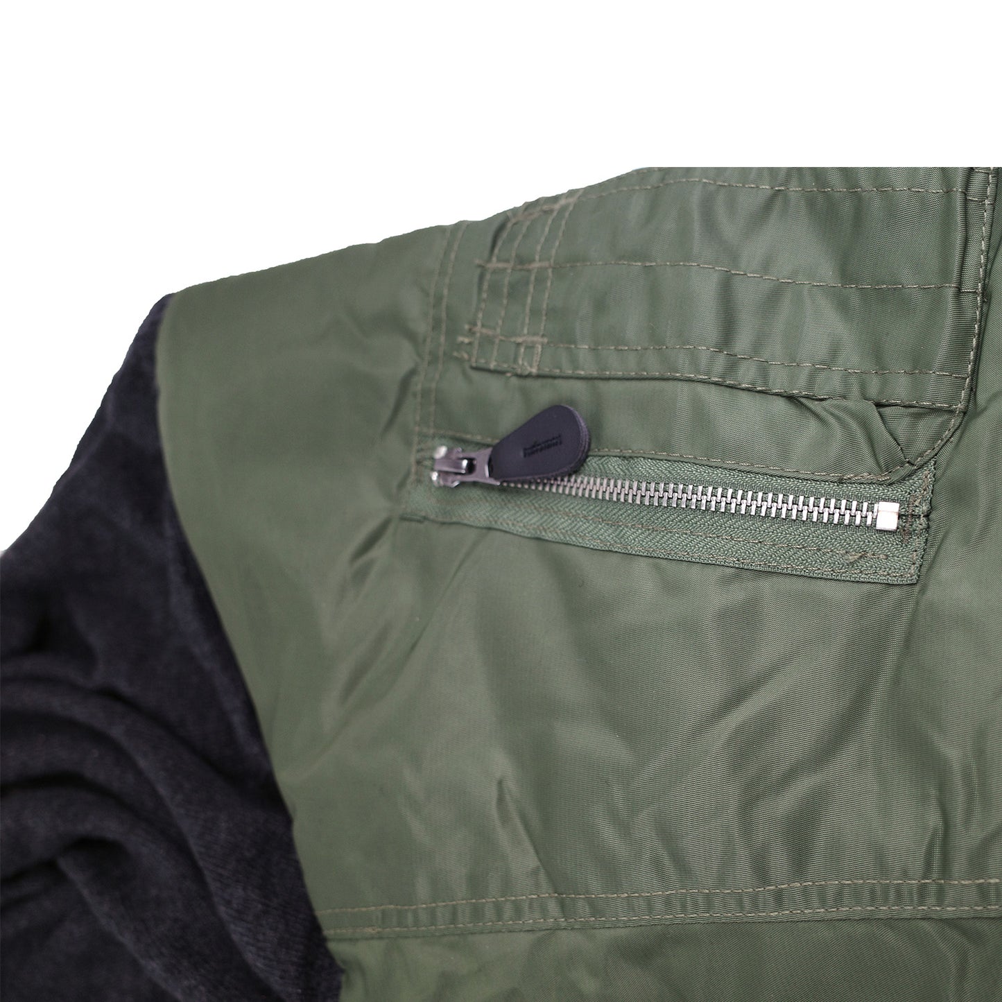 Nº75 Extended Bombersleeves Olive Grey