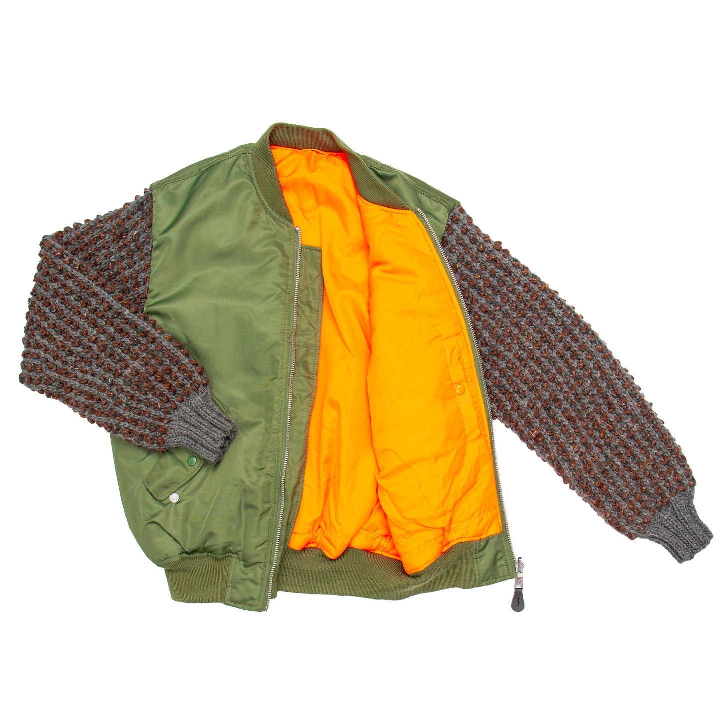 Nº75 Sleevebomber Olive / Grey