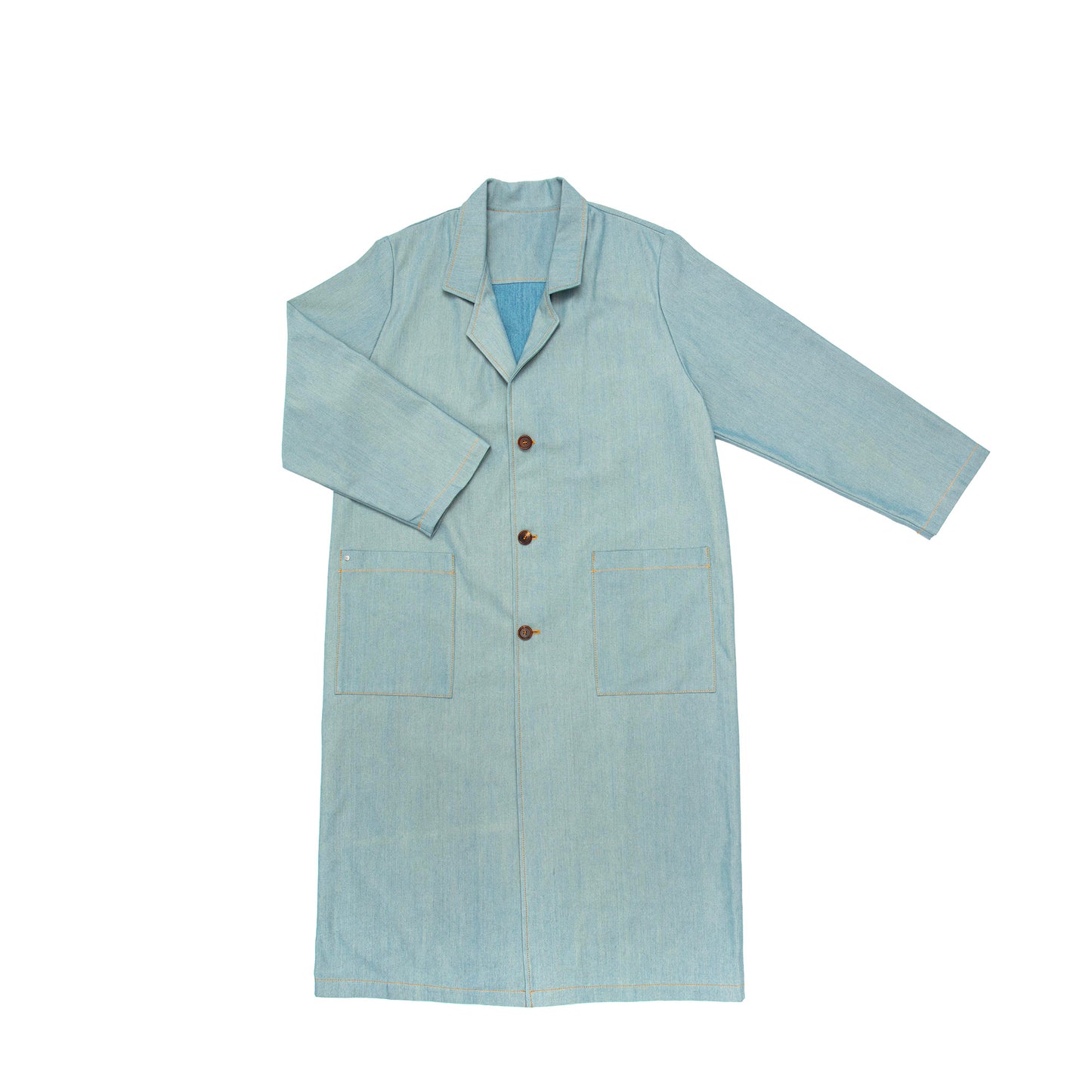 Nº79 Summer Workcoat Faded Light Blue Denim