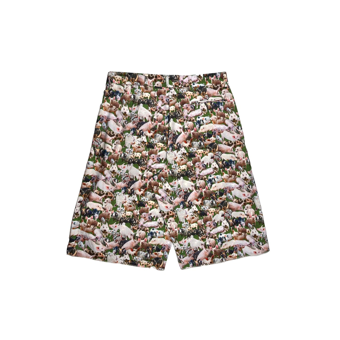 Nº79 Ultrawidepleated Bermuda Animal Print Pigs