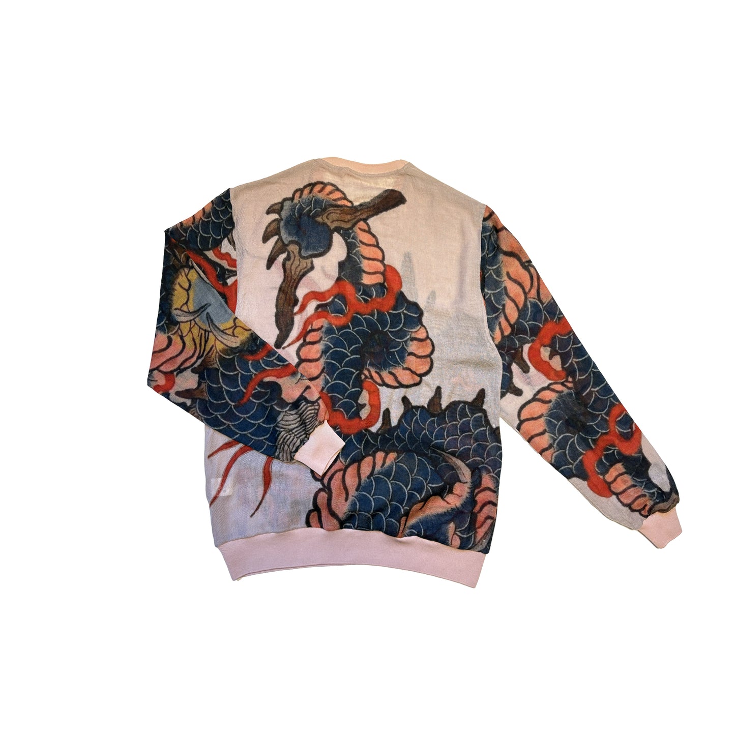 N°81 M-Sweater Printed Scarf Exdragon