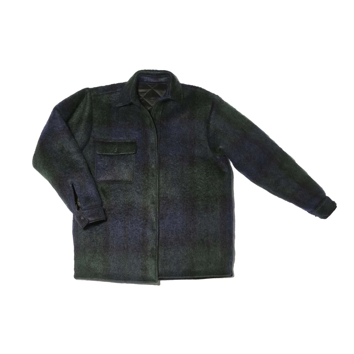 Nº68 Woodhacker Shirt Black Green Blue Mohair