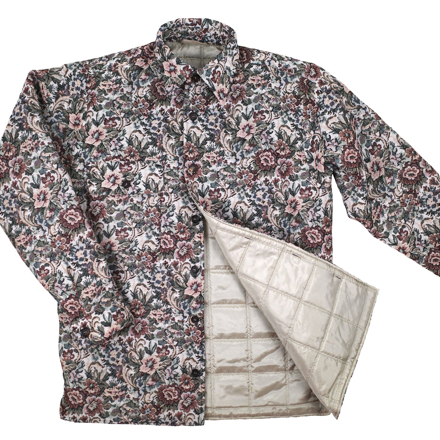 Nº75 Woodhacker Shirt Flower Gobelin Beige