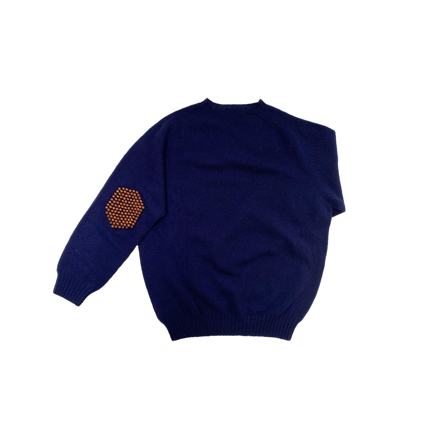 Nº75 Pearlpad Sweater Navy / Brown Wood