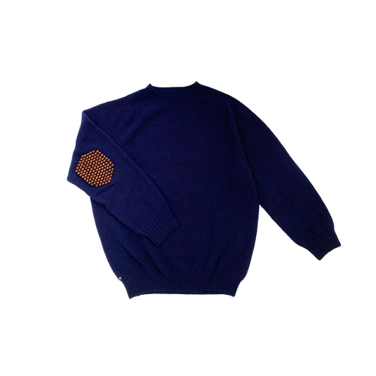 Nº75 Pearlpad Sweater Navy / Brown Wood