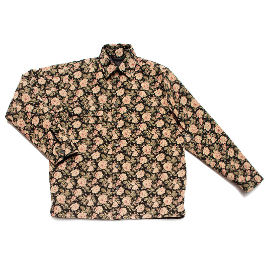 Nº77 Woodhacker Shirt Flower Gobelin Black