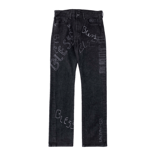 Nº74 Embroidery Jeans Vintage Levi's Black Denim / Grey