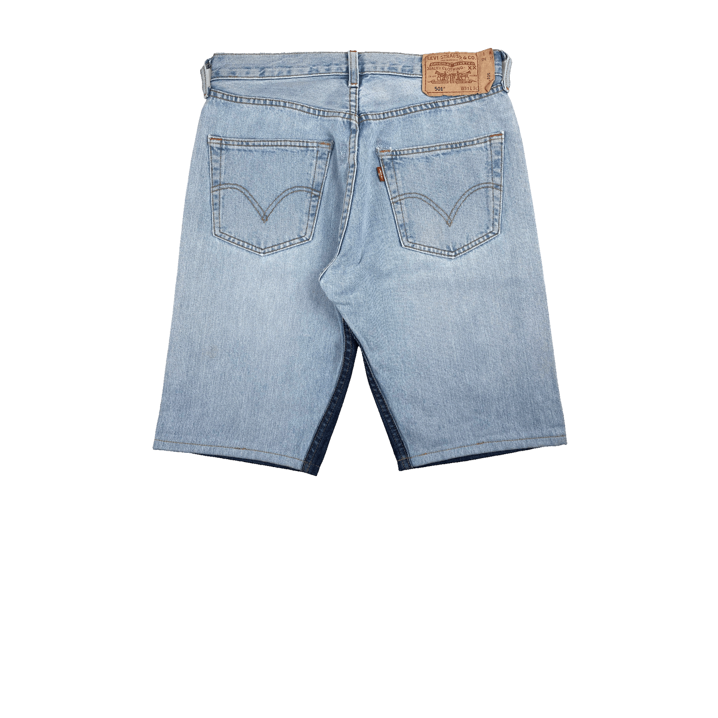 Nº77 Jeanspleatfront Shorts Lightblue / Blue