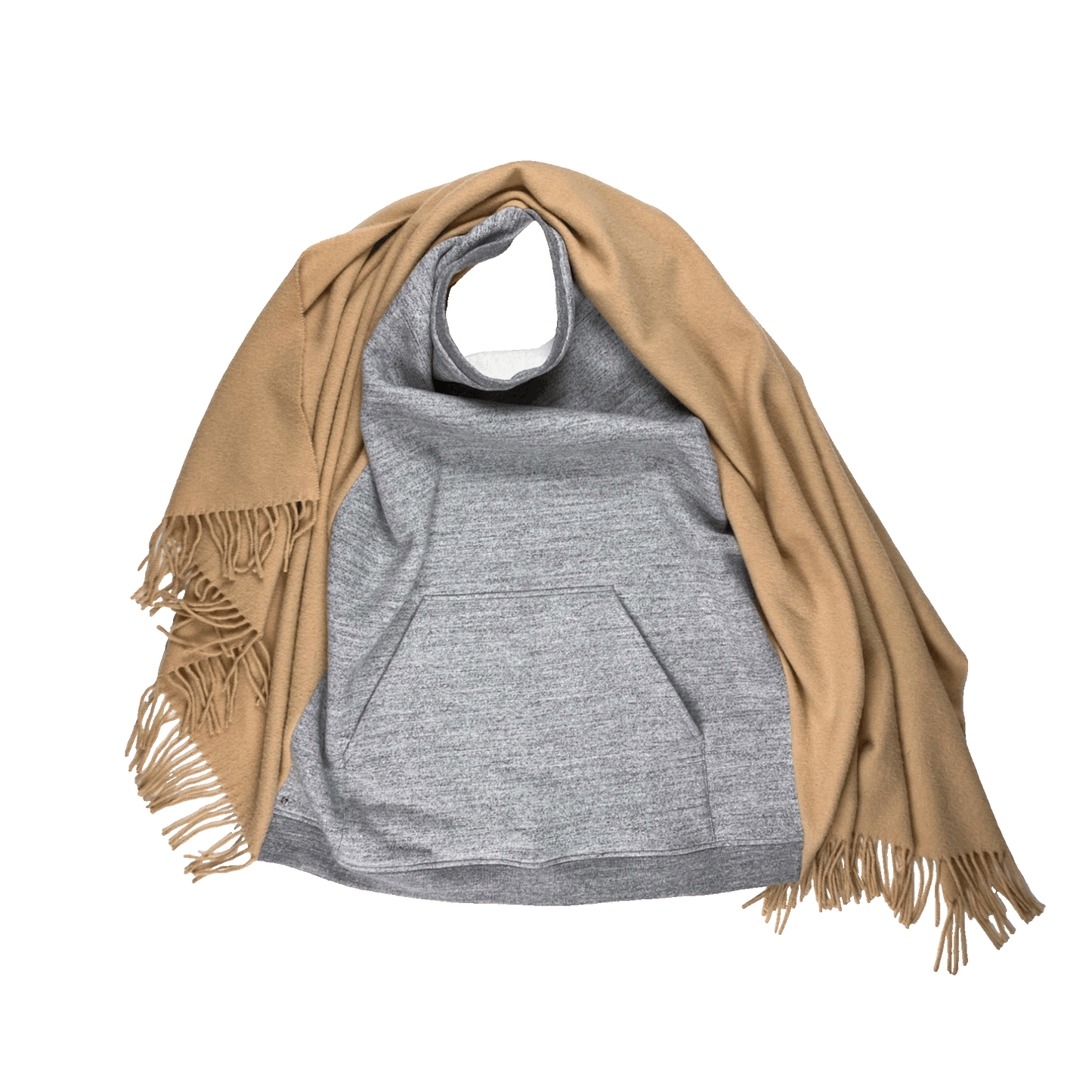 Nº70 Kangaroo Scarf Greybeige