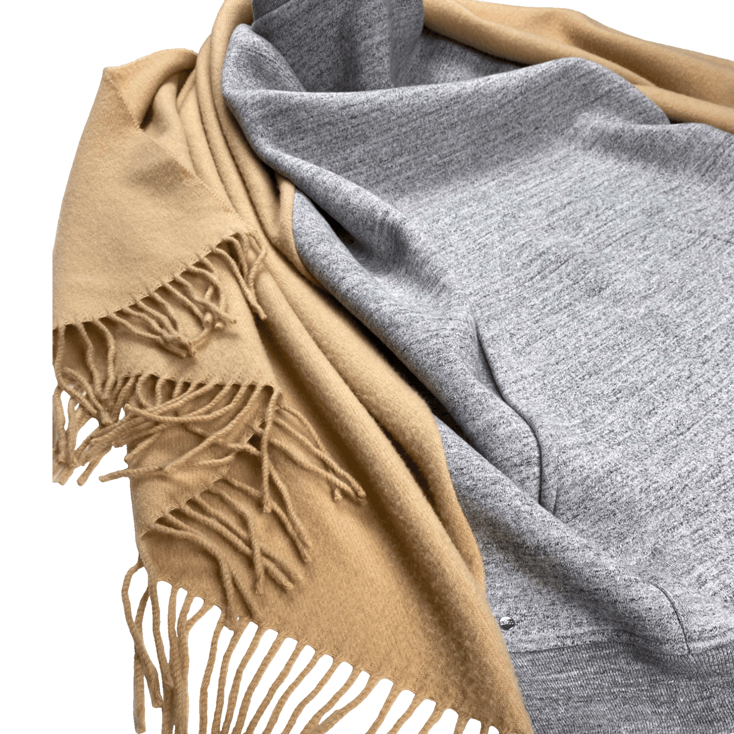 Nº70 Kangaroo Scarf Greybeige