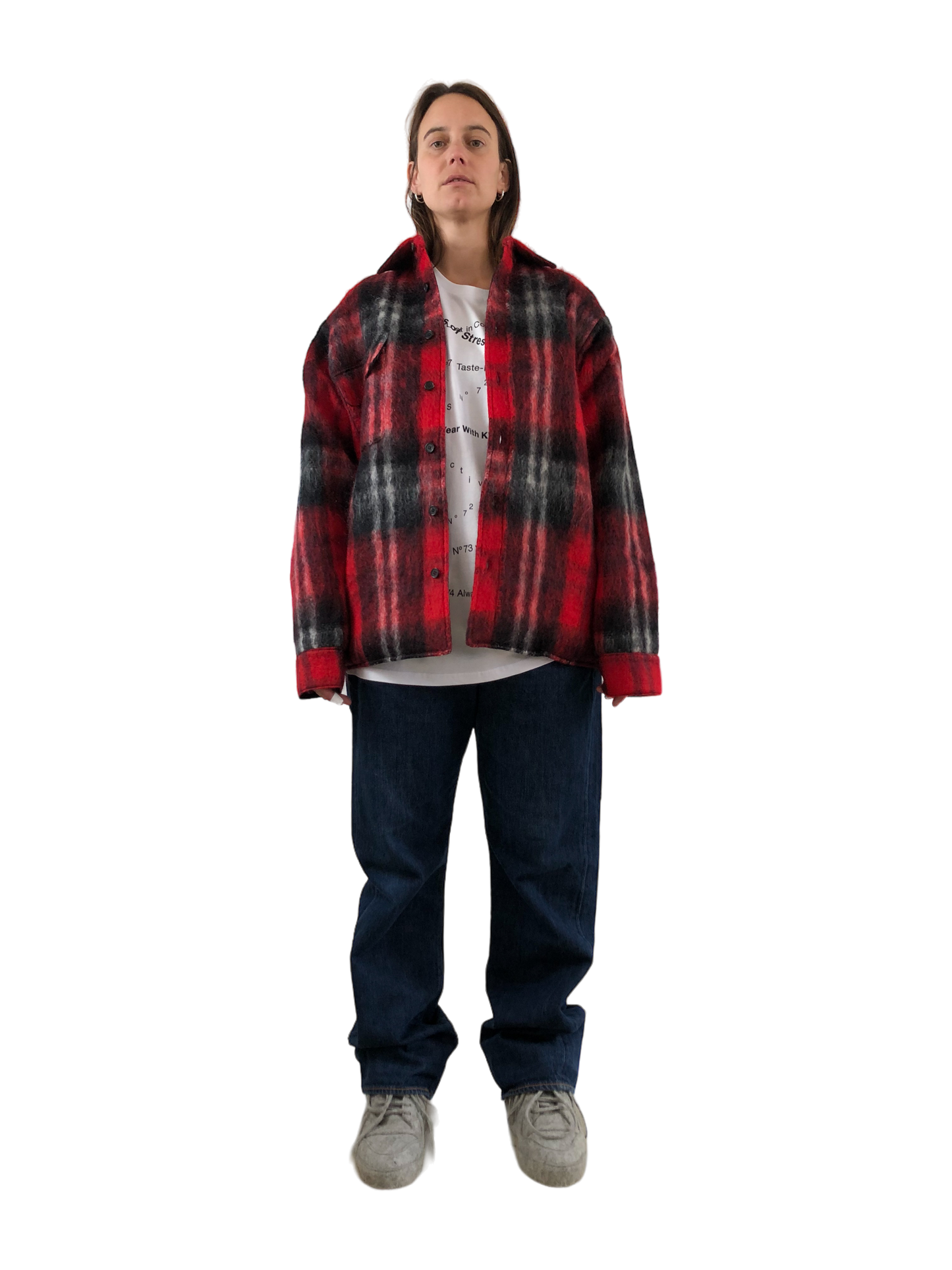 Nº68 Woodhacker Shirt Red Black Check Mohair