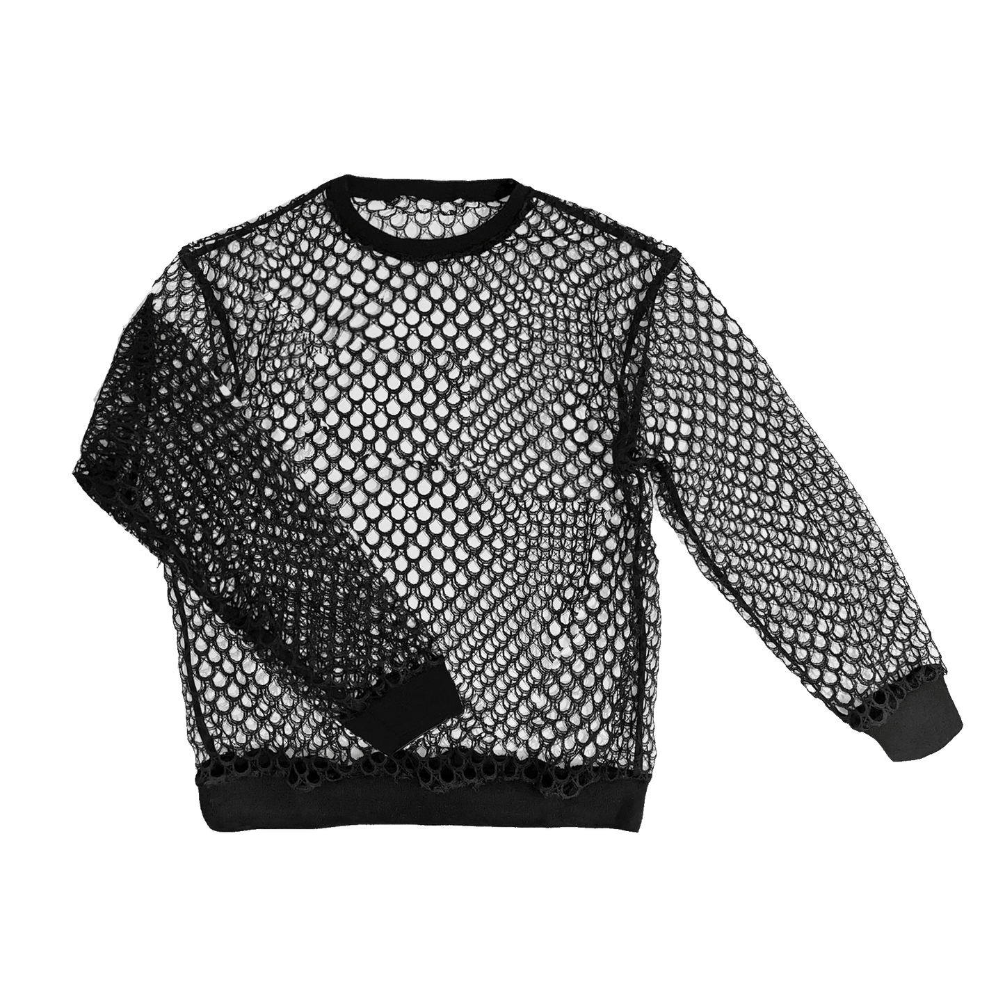 Nº74 M-Sweater Black Fish Scales