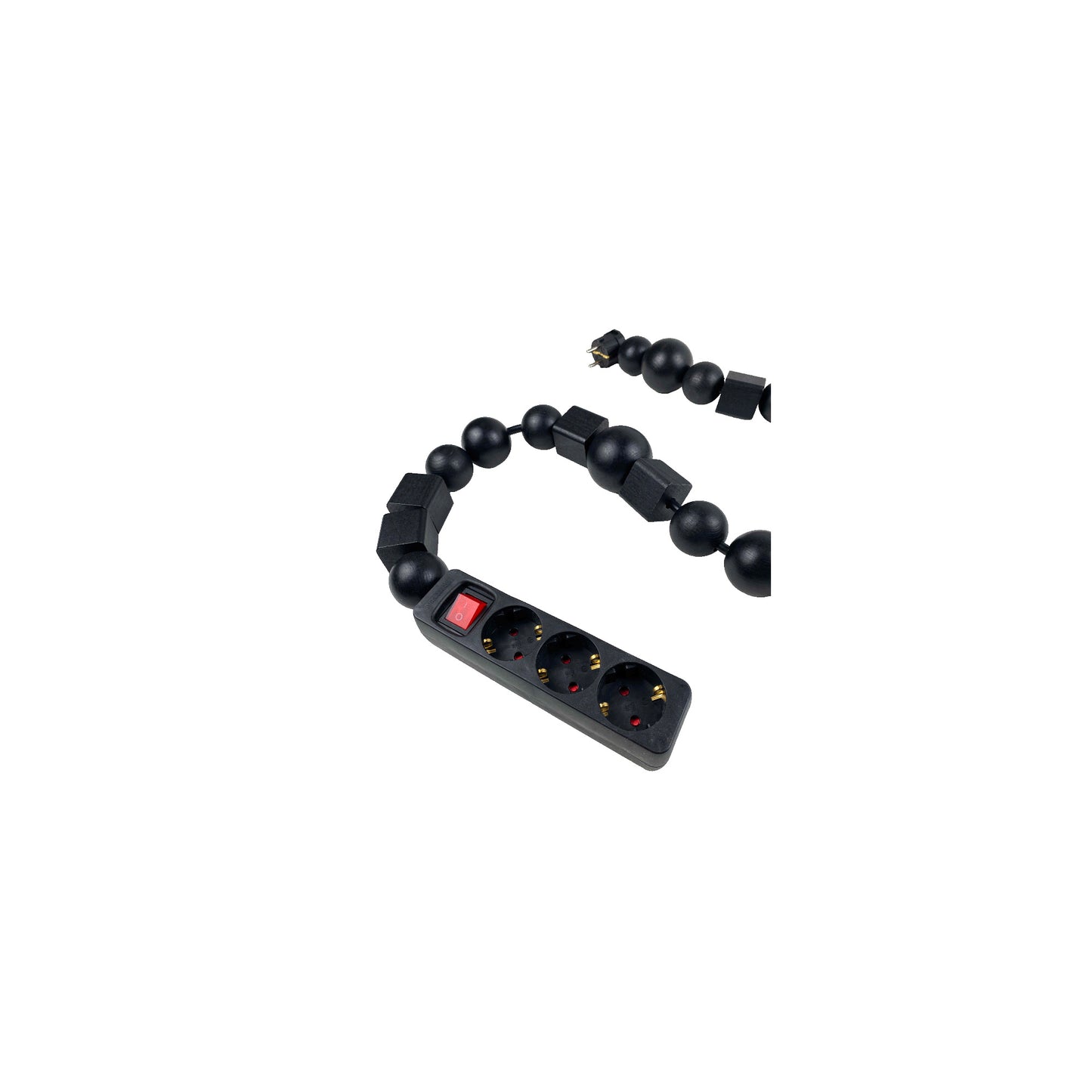Nº26 Multiplug Black Wooden Elements 1.4m