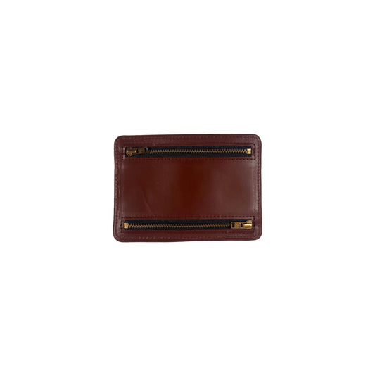 Nº27 4 Zipper Purse Reddish Brown