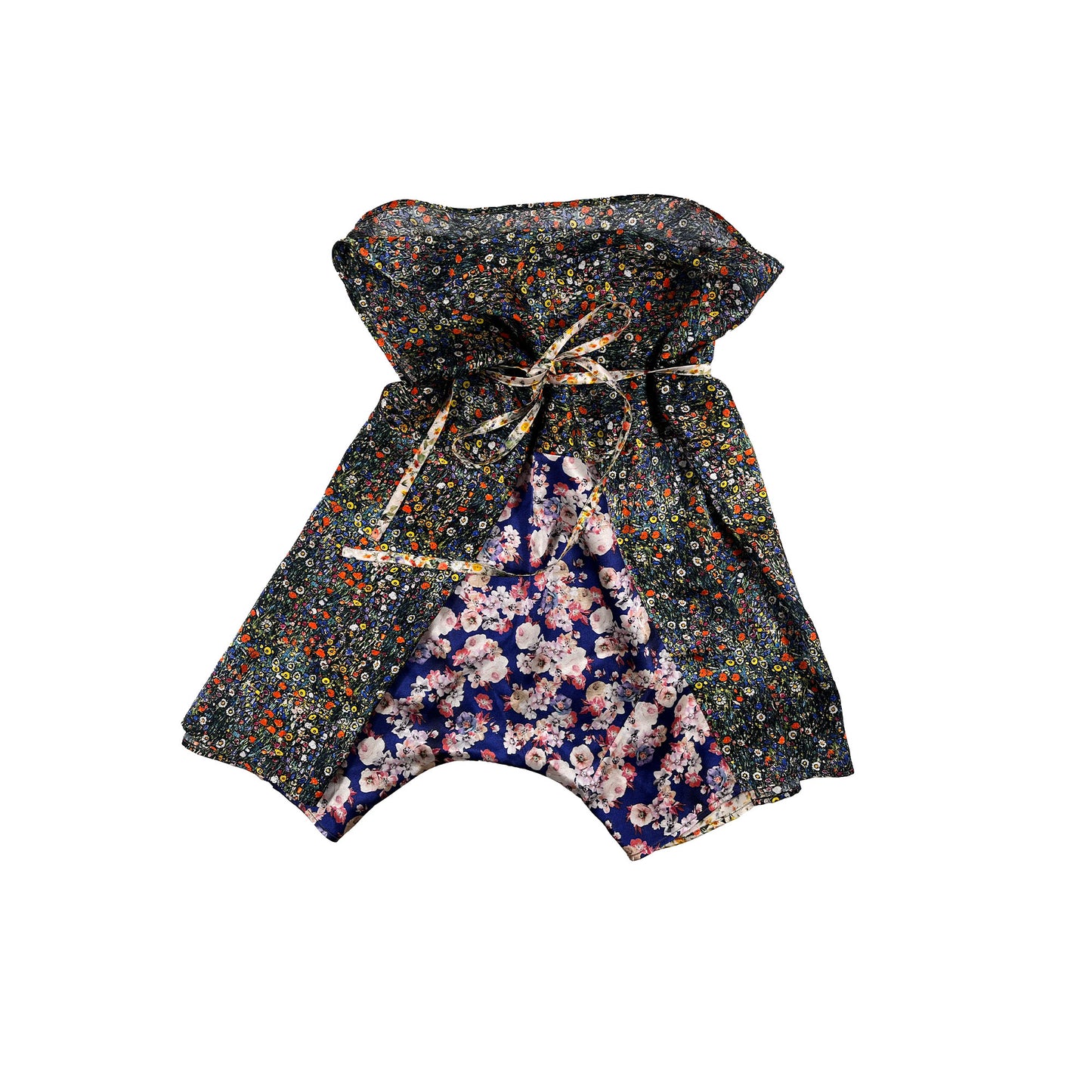 Nº59 Stone Shorts Silk Flower Print Unique