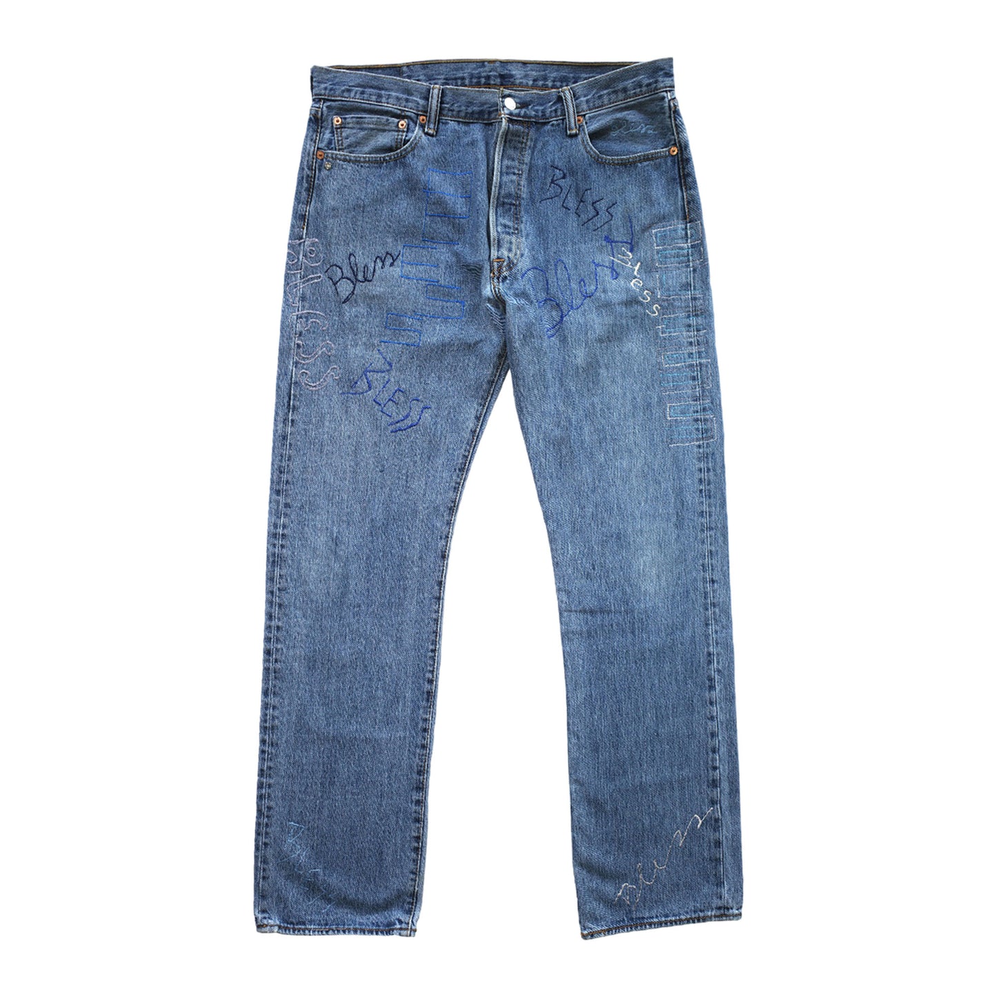 Nº71 Embroidery Jeans Vintage Levi's Denim Blue / Blue