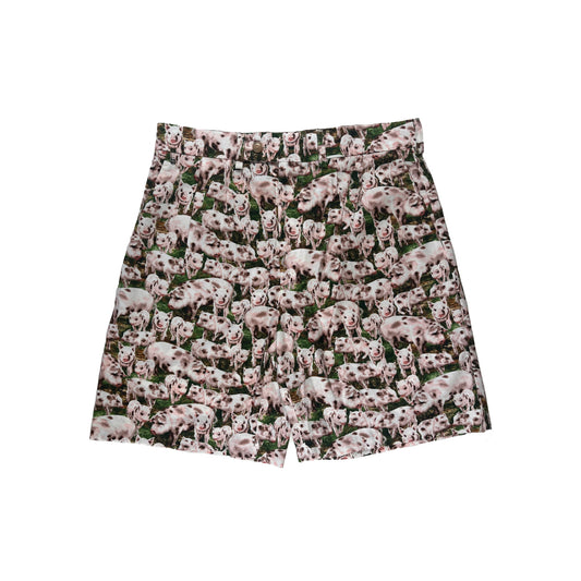 N°74 Tennis Shorts Pigs Print