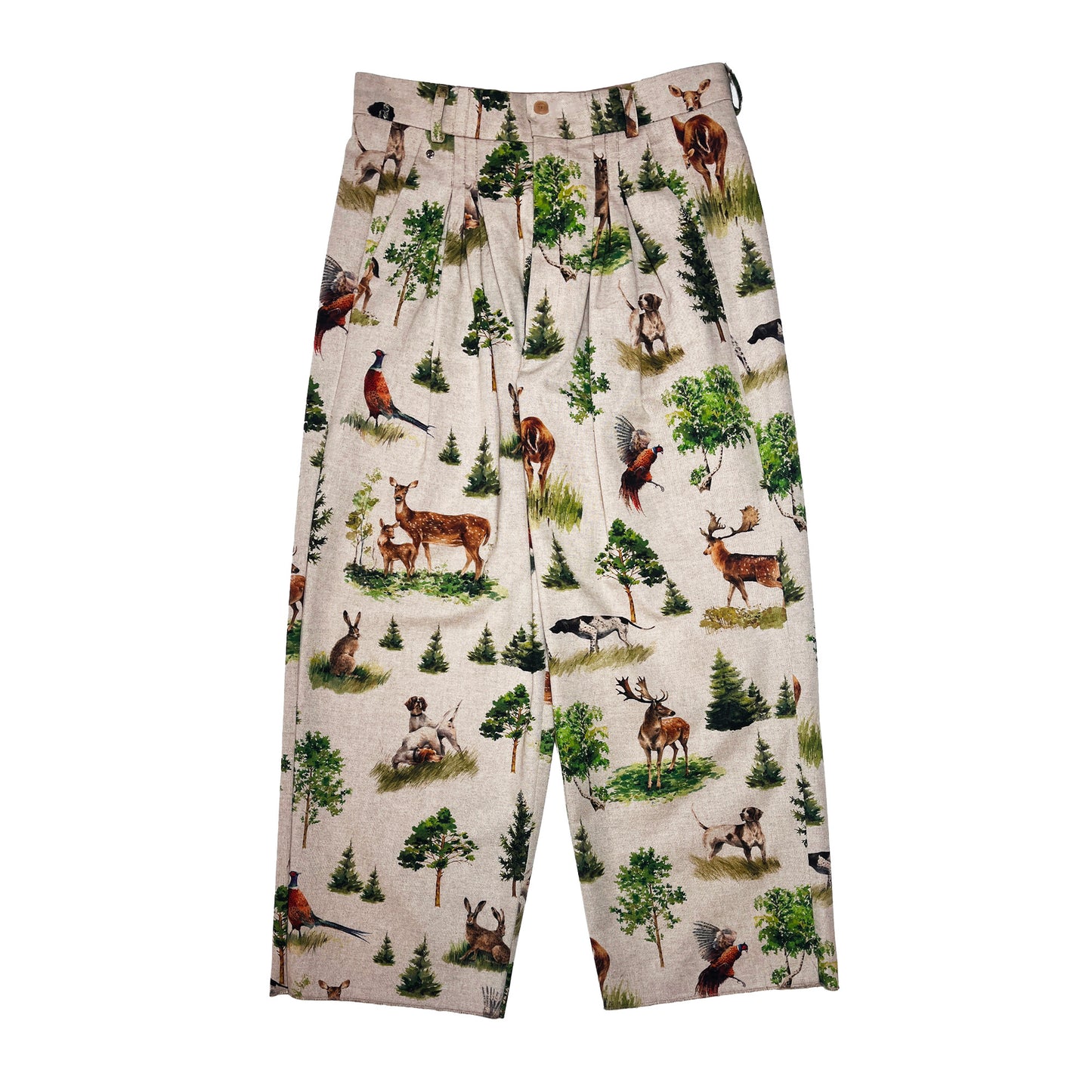 Nº74 Ultrawidepleated Forest Animals Print