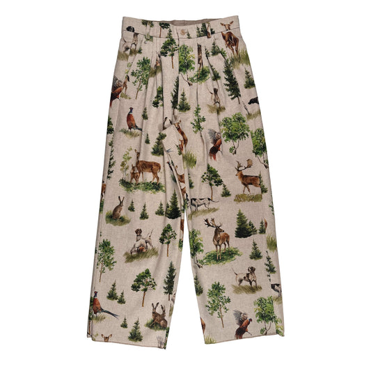 Nº74 Ultrawidepleated Forest Animals Print