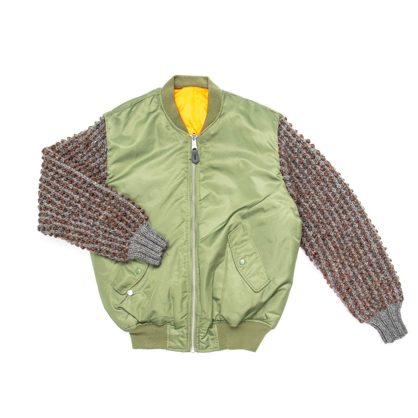 Nº75 Sleevebomber Olive / Grey