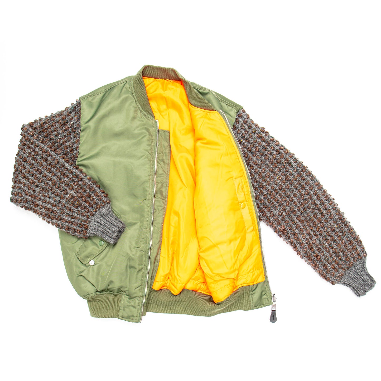 Nº75 Sleevebomber Olive / Grey