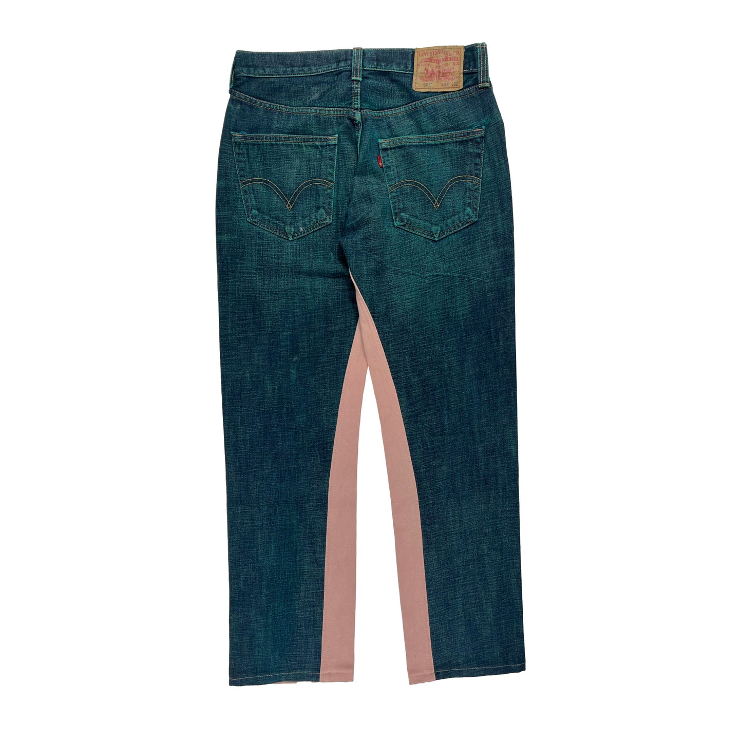 N°77 Jeanspleatfront Greenblue / Rose
