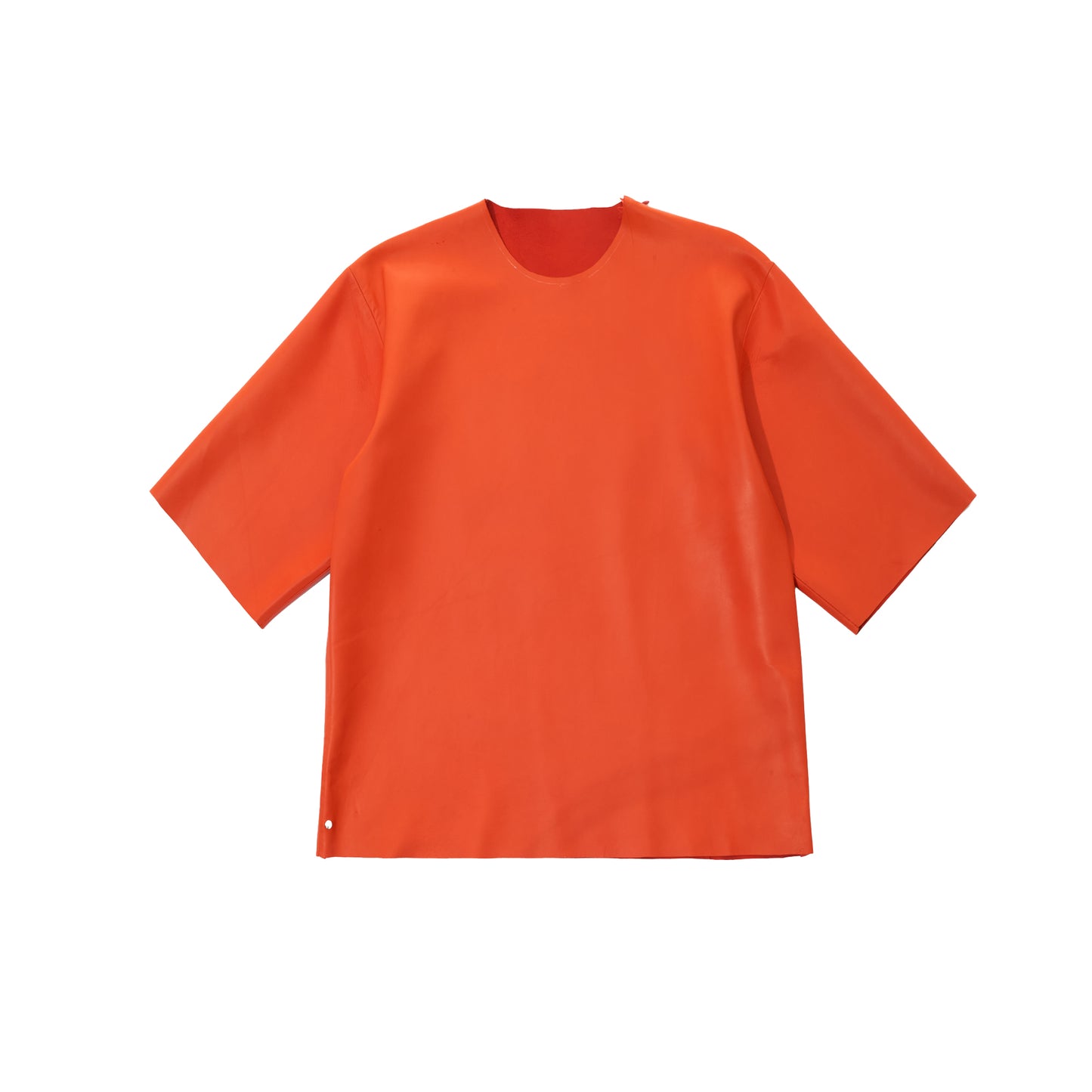 N°81 Leather T-shirt Orange Red