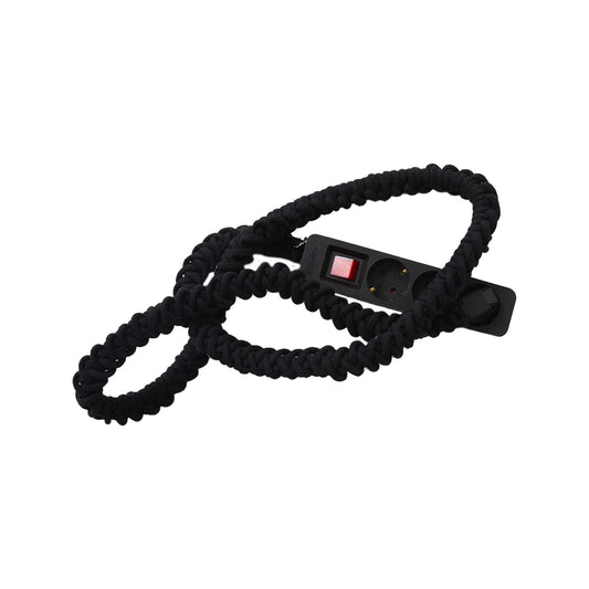 Nº80 Multiplug 1.4m Macrame Simple Black