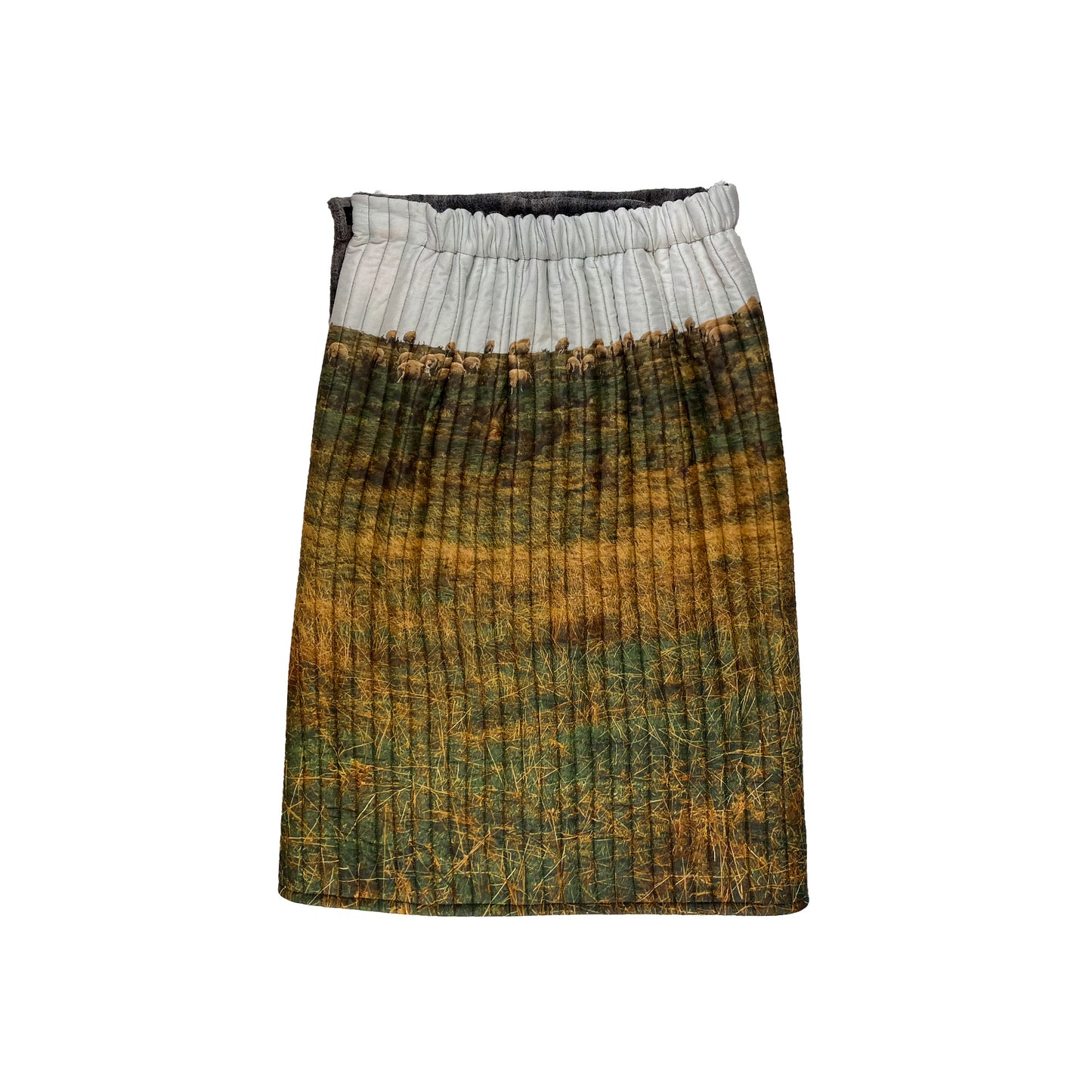 N°80 Paddedskirt Sheep Print, Grey Mohair