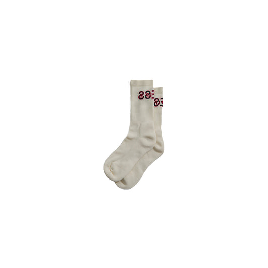 Nº80 Tennis Socks Cotton Ecru, Red, Green