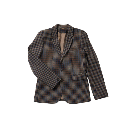 N°80 Tweedsakko Brown Blue Checks