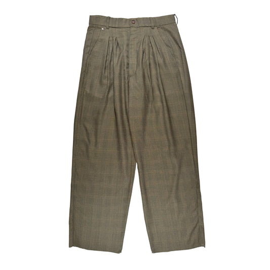 N°80 Ultrawidepleated Brown Checks