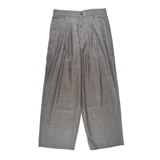N°80 Ultawidepleated Grey Blue Checks