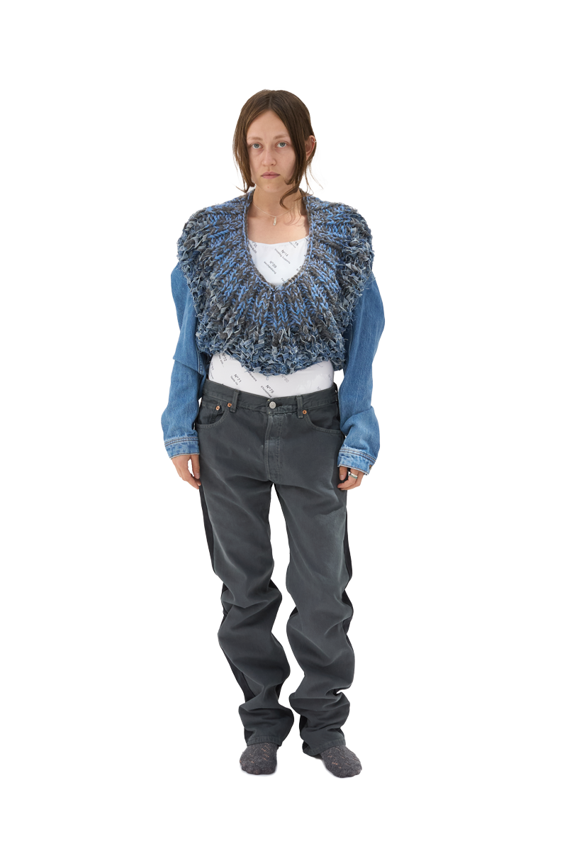 N°81 Jeanspleatfront Grey / Black